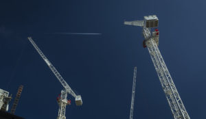 Image of tower cranes in Wembley Park